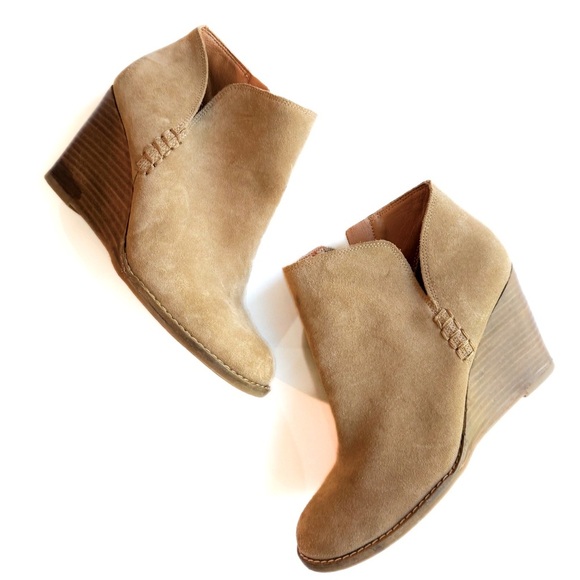 LUCKY BRAND Yimmie Suede Wedge Booties ❤️ - Picture 3 of 11